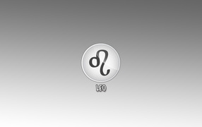 Sign leo on a gray background