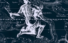 Карта звездного неба, водолей
