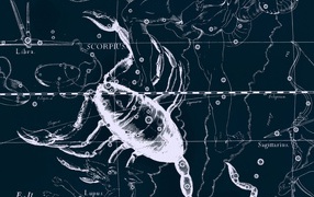 Карта звездного неба, скорпион