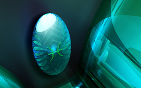 Знак зодиака рыбы, креативный рисунок