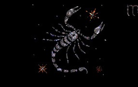 Скорпион из драгоценных камней