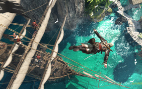 Assassin's creed IV the jump in the water