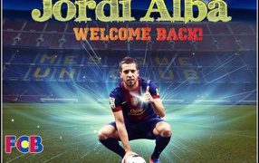 Барселона Хорди Альба на футбольном поле