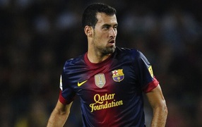 Барселона Серхио Бускетс крупным планом