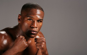 Boxer Floyd Mayweather Jr closeup