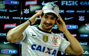 Corinthians Alexandre Pato in the cap