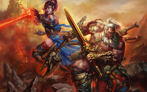 Diablo III: варвар и маг