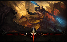 Diablo III: the monk is using a spell