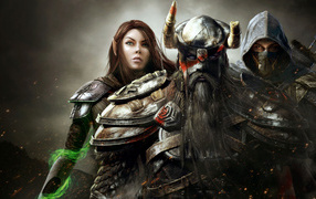 Elder Scrolls Online: barbarian mage and archer