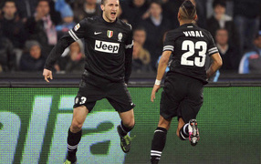 Ювентус Джорджо Кьеллини на футбольном поле