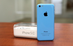 New Blue Iphone 5С and packaging