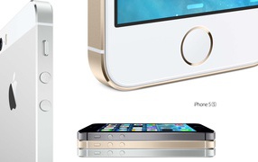 Новый Iphone 5S на белом фоне