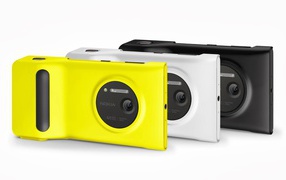 Nokia Lumia 1020 и Nokia Camera Grip, все цвета
