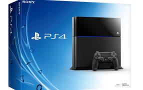 Коробка с консолью PS4