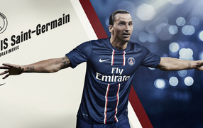 The Player of PSG Zlatan Ibrahimovic scored a goal