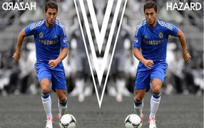 The best football player of Chelsea Eden Hazar two in one