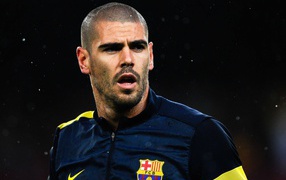 The best player of Barcelona Victor Valdes