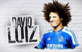 The best player of Chelsea David Luiz in afro style