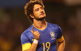 The best player of Corinthians Alexandre Pato playing for brazil