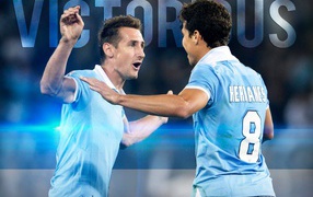 The best player of Lazio Miroslav Klose is victorious