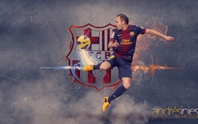 The football player of Barcelona Andres Iniesta
