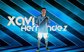 The football player of Barcelona Xavi Hernandez