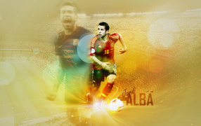 The halfback of Barcelona Jordi Alba