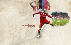 The halfback of Bayern Arjen Robben