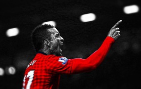 The halfback of Manchester United Luis Nani after victory