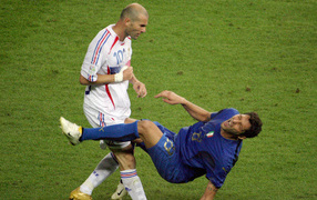 The legend of football Zinedine Zidane moment of fame