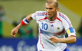 The legend of football  Zinedine Zidane on the field