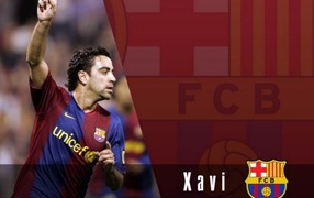 The midfielder of Barcelona Xavi Hernandez 