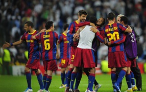 Игрок номер 2 Барселоны Даниэл Алвес и его команда