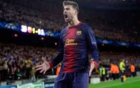 The player number 3 of Barcelona Gerard Pique