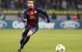 The player of Barcelona Jordi Alba