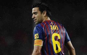 The player of Barcelona Xavi Hernandez