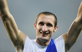 Игрок из Ювентус Джорджо Кьеллини крупным планом