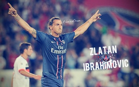 The player of PSG Zlatan Ibrahimovic after the victory