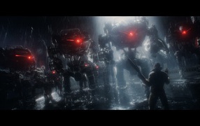 Wolfenstein New Order: патрульные роботы