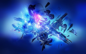 Голубая абстракция