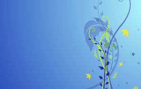 Абстрактный голубой цветок