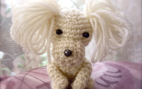Knitted toy poodle