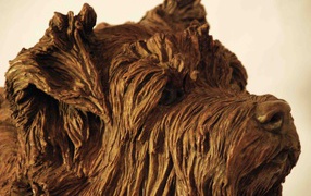 Скульптура собаки норфолк терьер