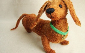 Plush toy dachshund