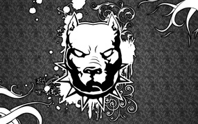 Изображение злого питбуля