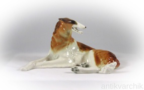 Russian borzoi dog figurine