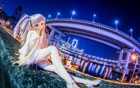 Кукла Аниме на мостовой