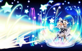 Аниме девушка с метлой