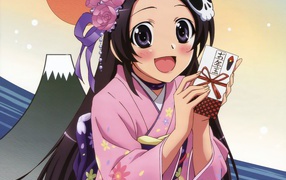 Девочка получила подарок