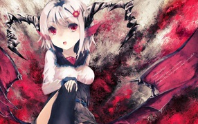 Аниме девочка с рогами